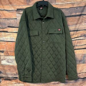 Wrangler WORKWEAR Shacket Men’s 2XL Grape Leaf Diamond Quilted Button Up Jacket
